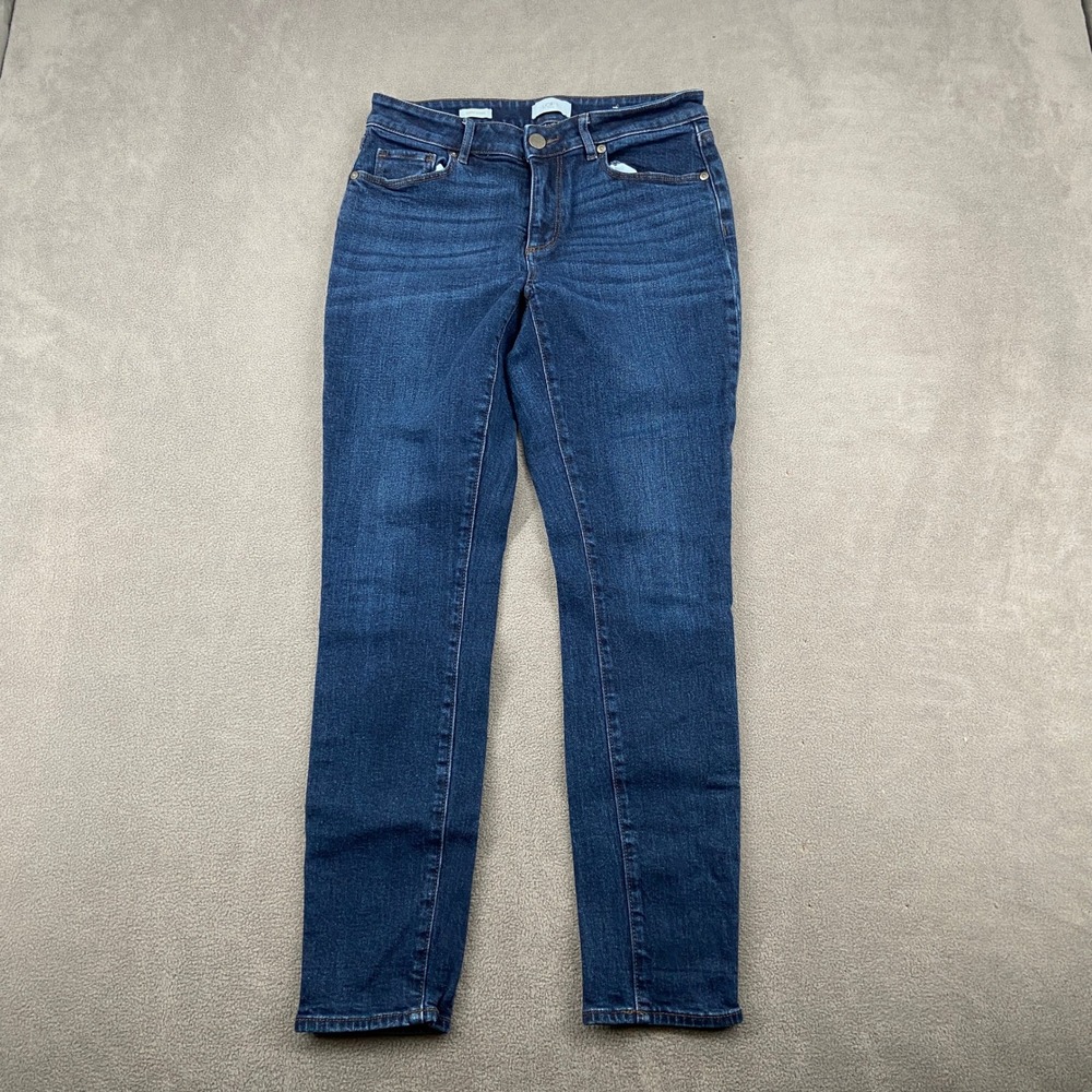 Loft Outlet Curvy Skinny Jeans Womens 4 Dark Wash Denim Blue Skinny Leg
